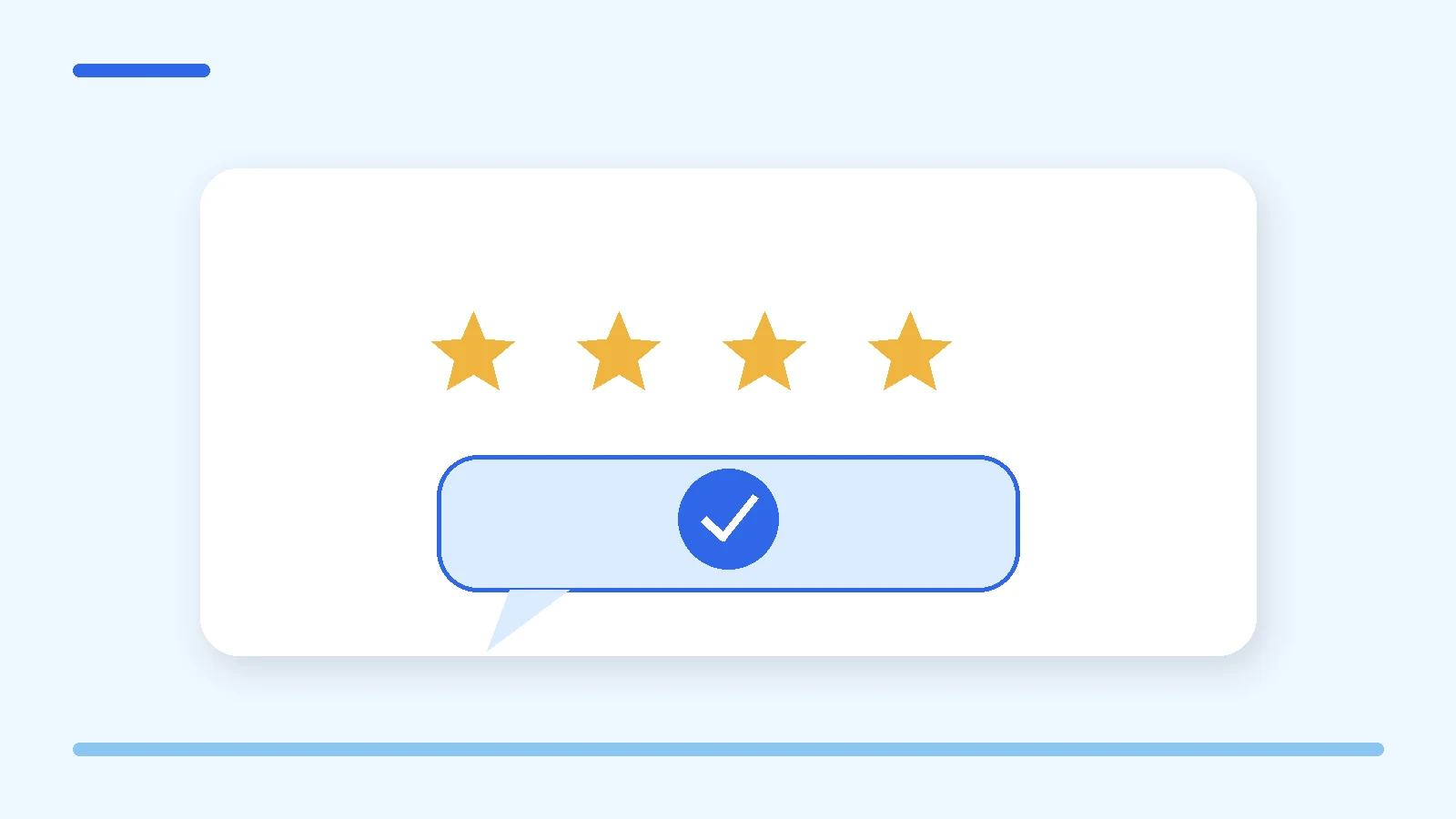 Illustration of positive customer feedback highlighting a specific benefit instead of only a star score